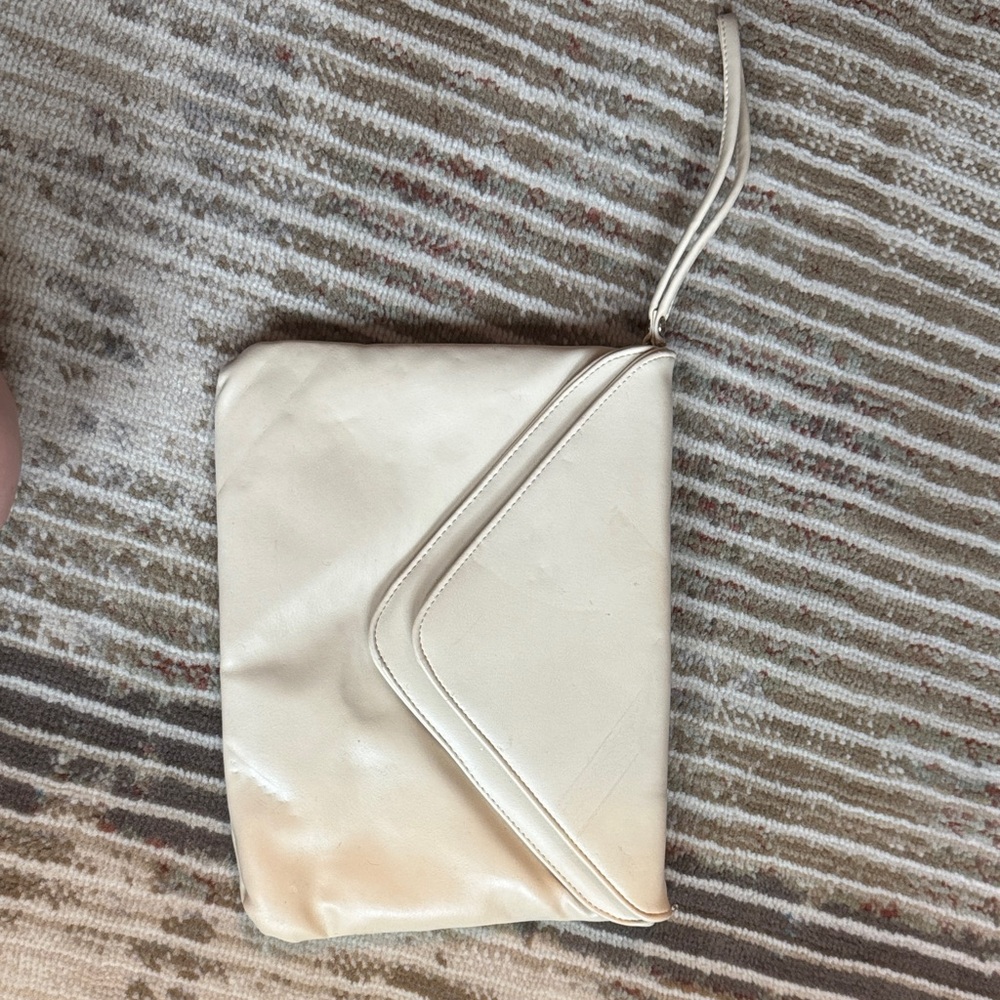 Chic Cream Wristlet Clutch